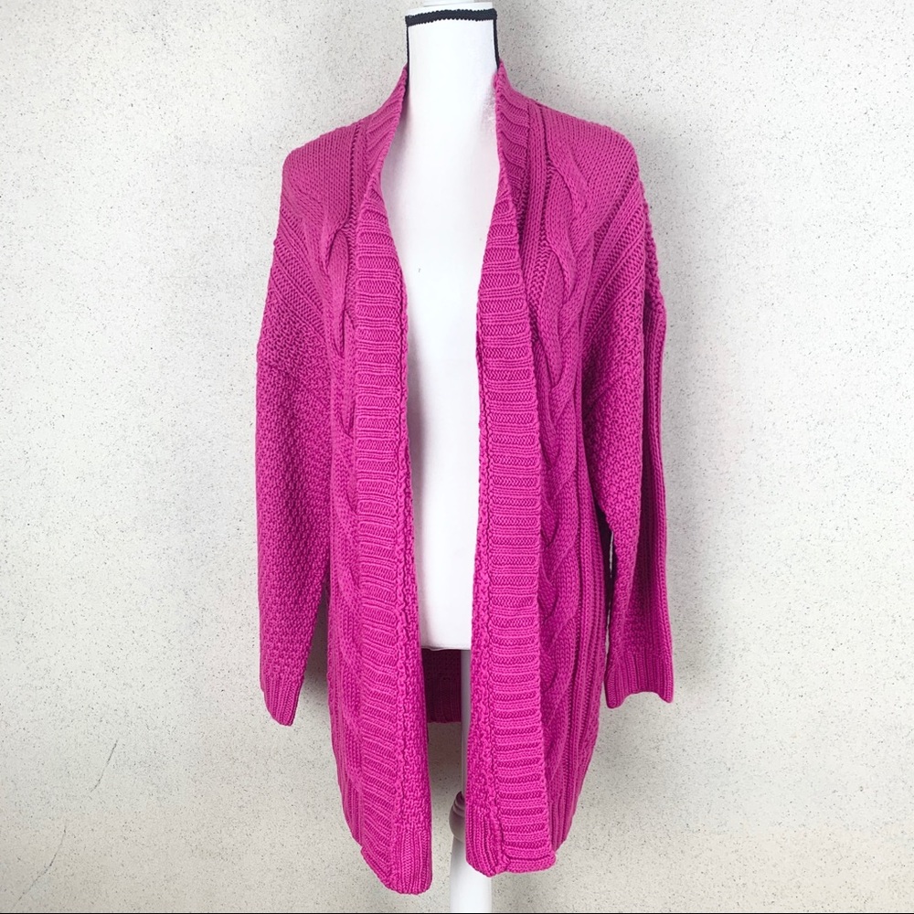 Nordstrom Pink Cable Knit Cardigan